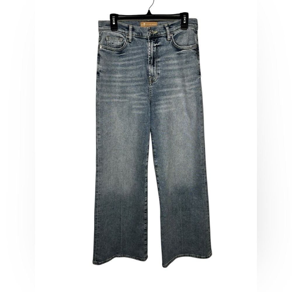 7 For All Mankind Luxe Vintage Ultra High Rise Wide Leg Jo Jeans in Must Size 30